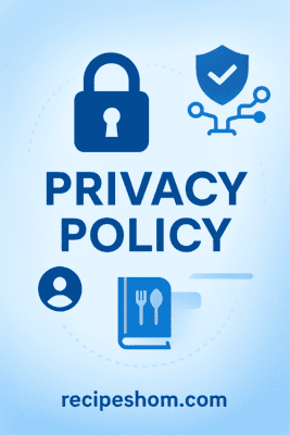 Digital illustration representing privacy and data protection for recipeshom.com.