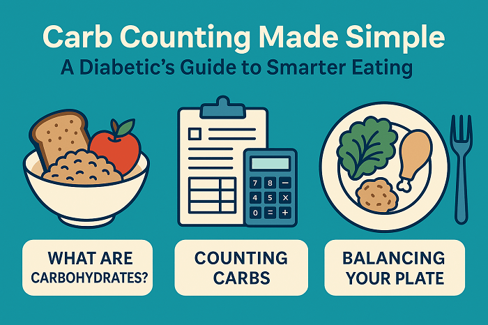 Food scale for carb counting in a diabetic diet A person using a food scale to measure ingredients for carb counting in a well-lit, modern kitchen, emphasizing health and accuracy.
